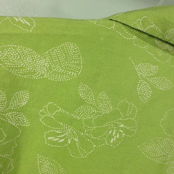 Christopher & Banks Mint Floral Short Sleeve Button Down XL Shirt Top Blouse - Picture 8 of 10